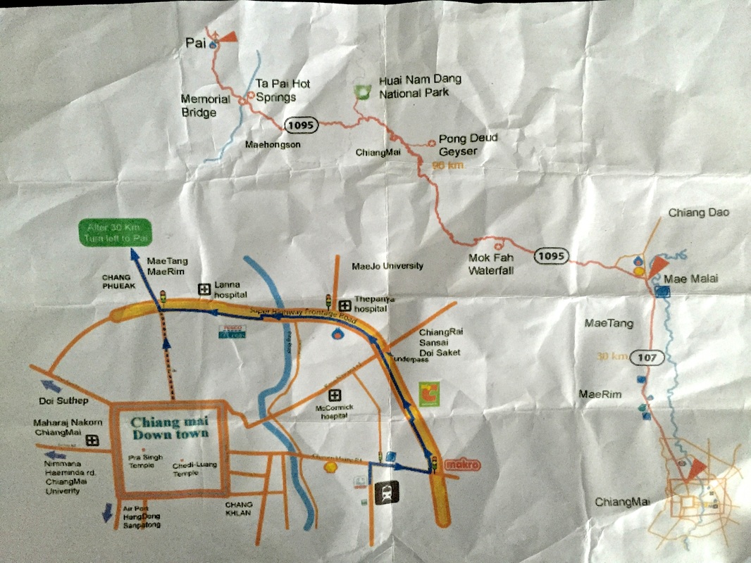 Riding to Pai Map | Thailand | Wade and Sarah
